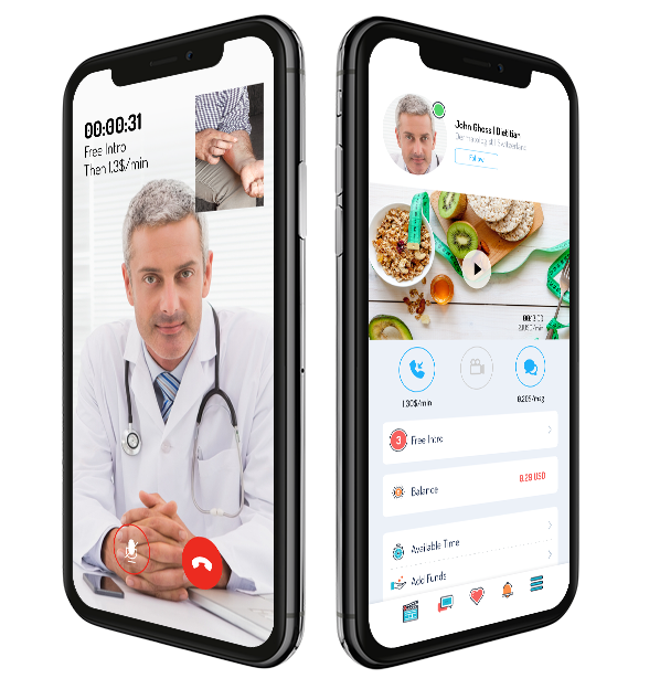 Fibler app: live video consultation and expert profile